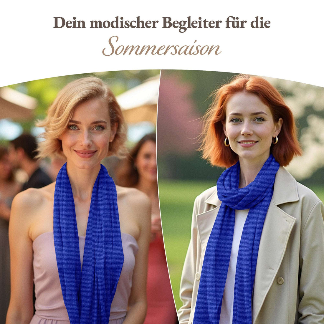 Kaschmirtuch blau einfarbig