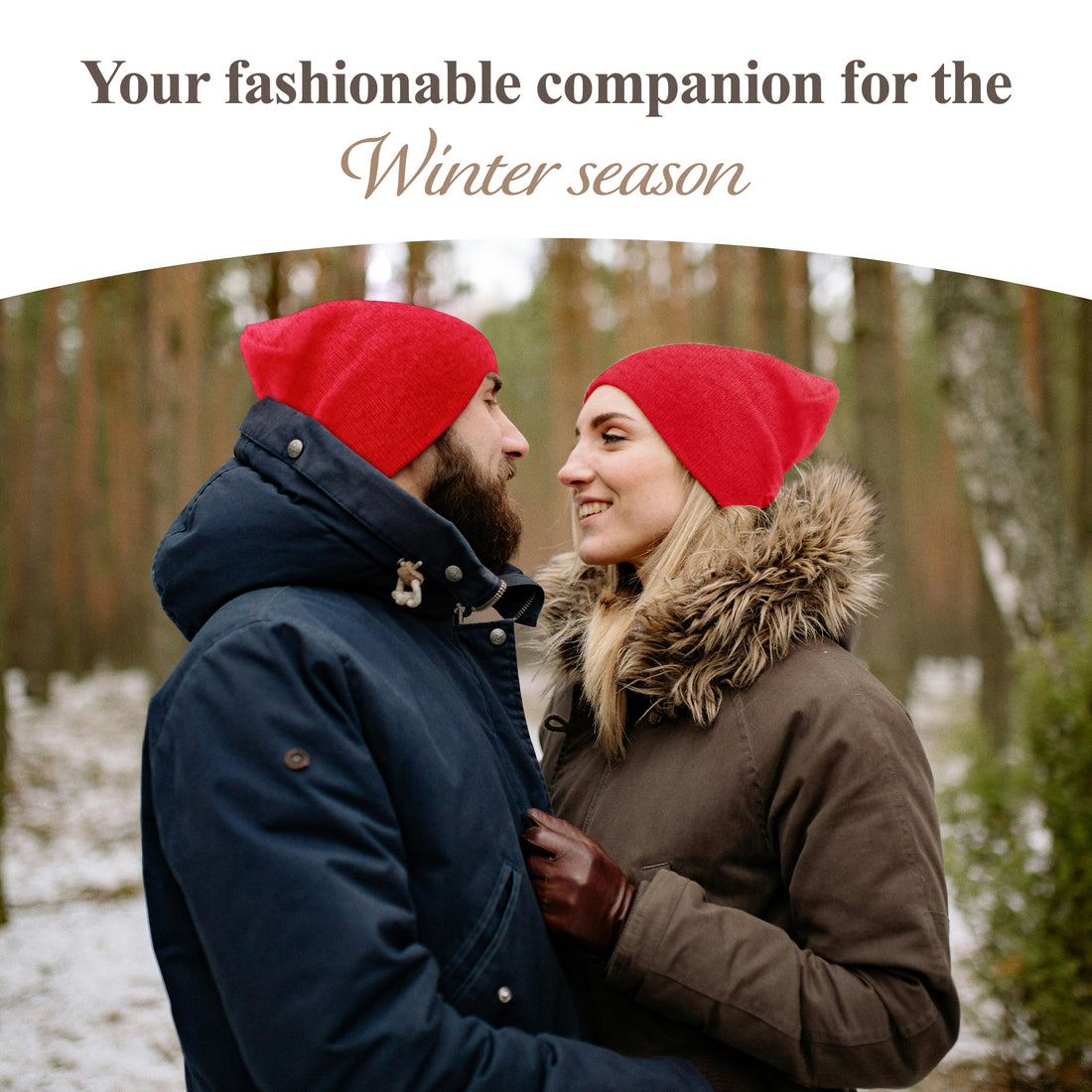 Kaschmirmütze Beanie glatt rot