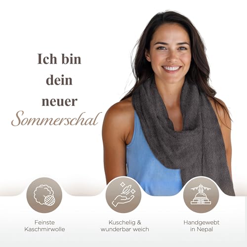 Kaschmirschal aus 100% Kaschmir – Schwarzgrau/ anthrazit, Einfarbig