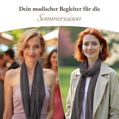 Kaschmirschal aus 100% Kaschmir – Schwarzgrau/ anthrazit, Einfarbig