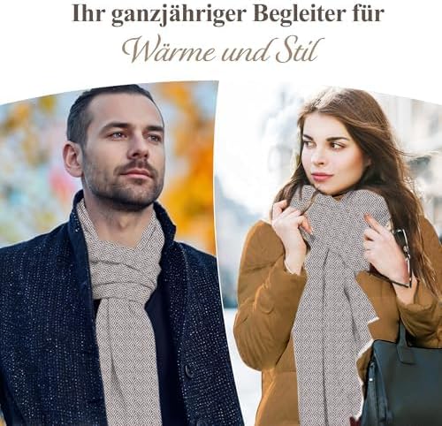 Kaschmirschal aus 100% Kaschmir – Hellgrau, Karomuster/ kariert