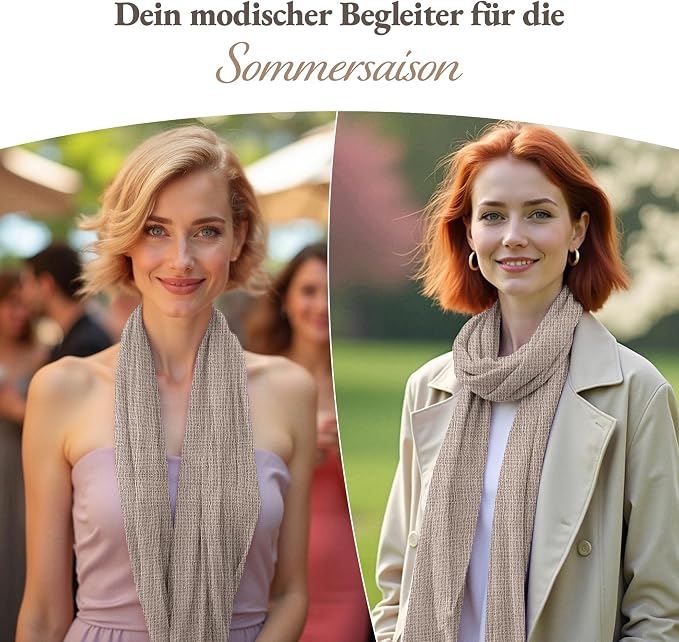 Kaschmirschal aus 100% Kaschmir – Hellgrau, Einfarbig