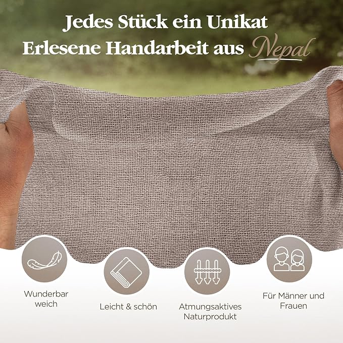 Kaschmirschal aus 100% Kaschmir – Grau, Einfarbig