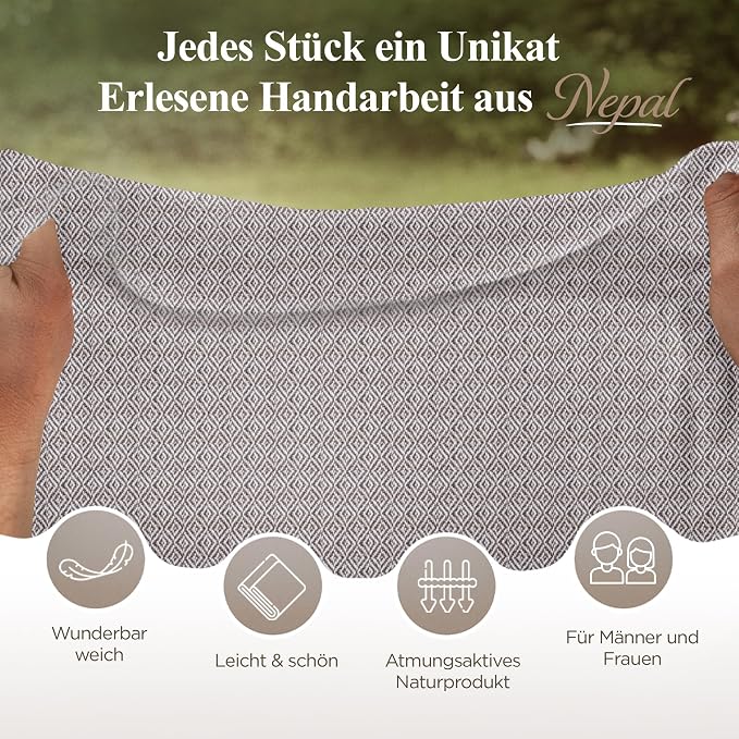 Kaschmirschal aus 100% Kaschmir – Dunkelgrau, Karomuster/ kariert