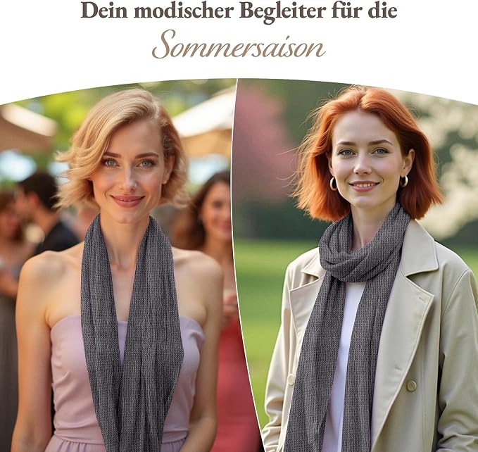 Kaschmirschal aus 100% Kaschmir – Dunkelgrau, Einfarbig