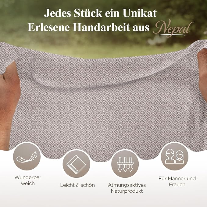 Kaschmirschal aus 100% Kaschmir – Grau, Karomuster/ kariert