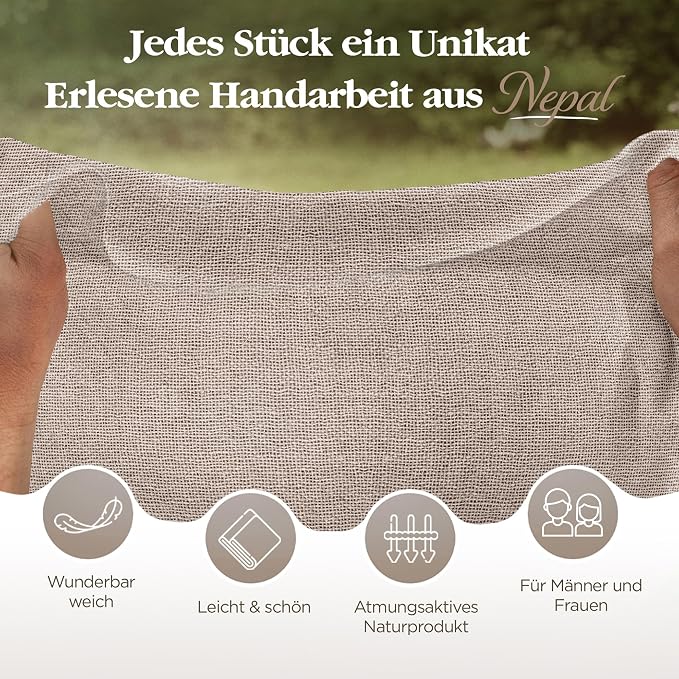Kaschmirschal aus 100% Kaschmir – Hellgrau, Einfarbig
