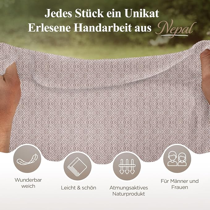 Kaschmirschal aus 100% Kaschmir – Dunkelbraun, Karomuster/ kariert