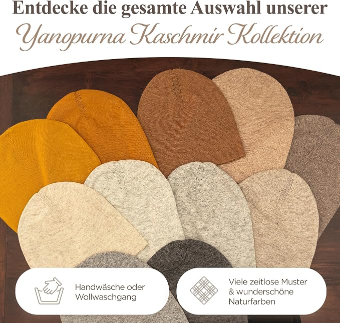 Kaschmirmütze aus 100% Kaschmir – Rot, glatt