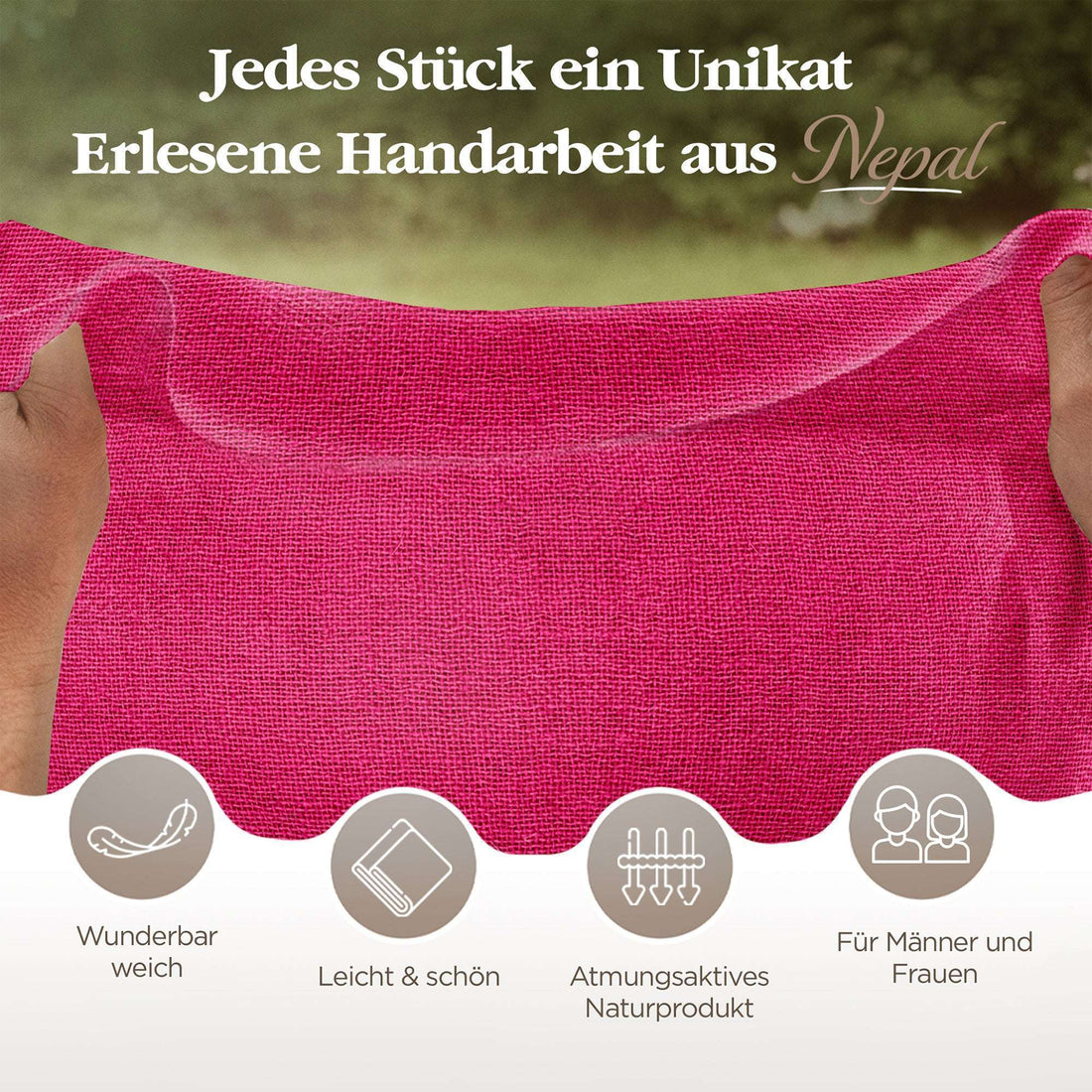 Kaschmirtuch pink einfarbig