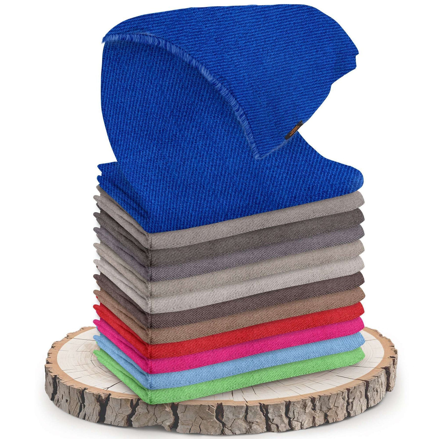 Kaschmirschal blau einfarbig