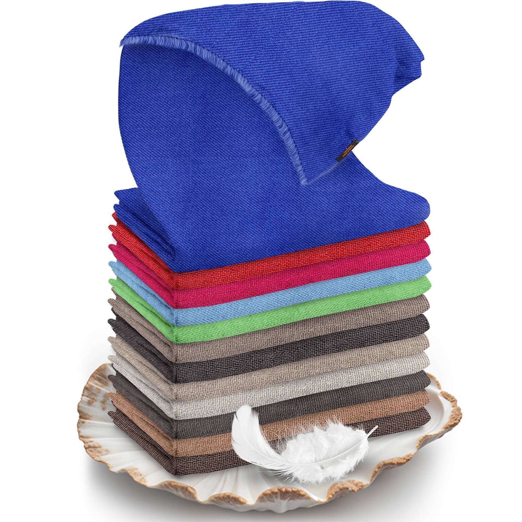 Kaschmirtuch blau einfarbig