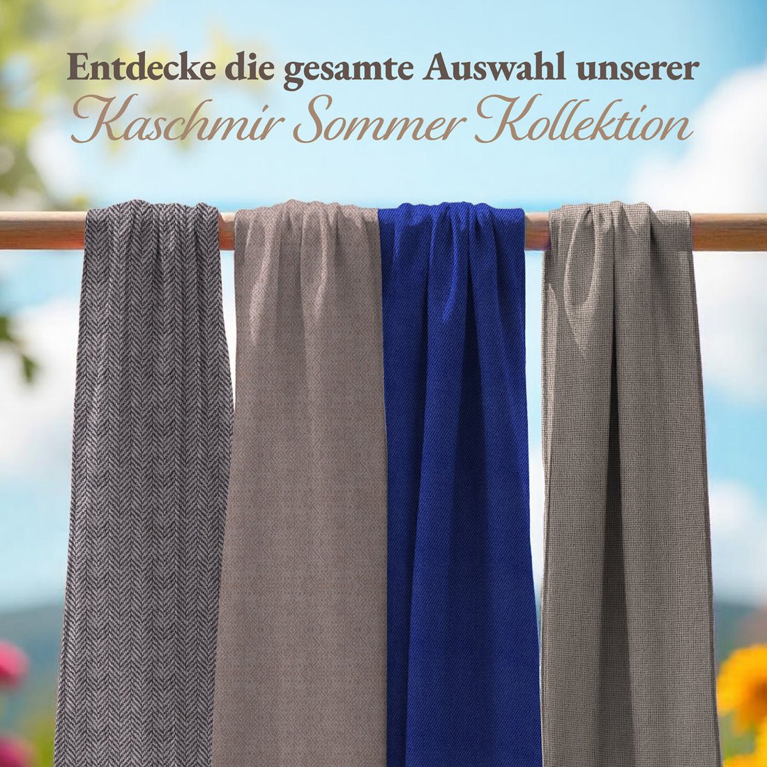 Kaschmirtuch grau einfarbig