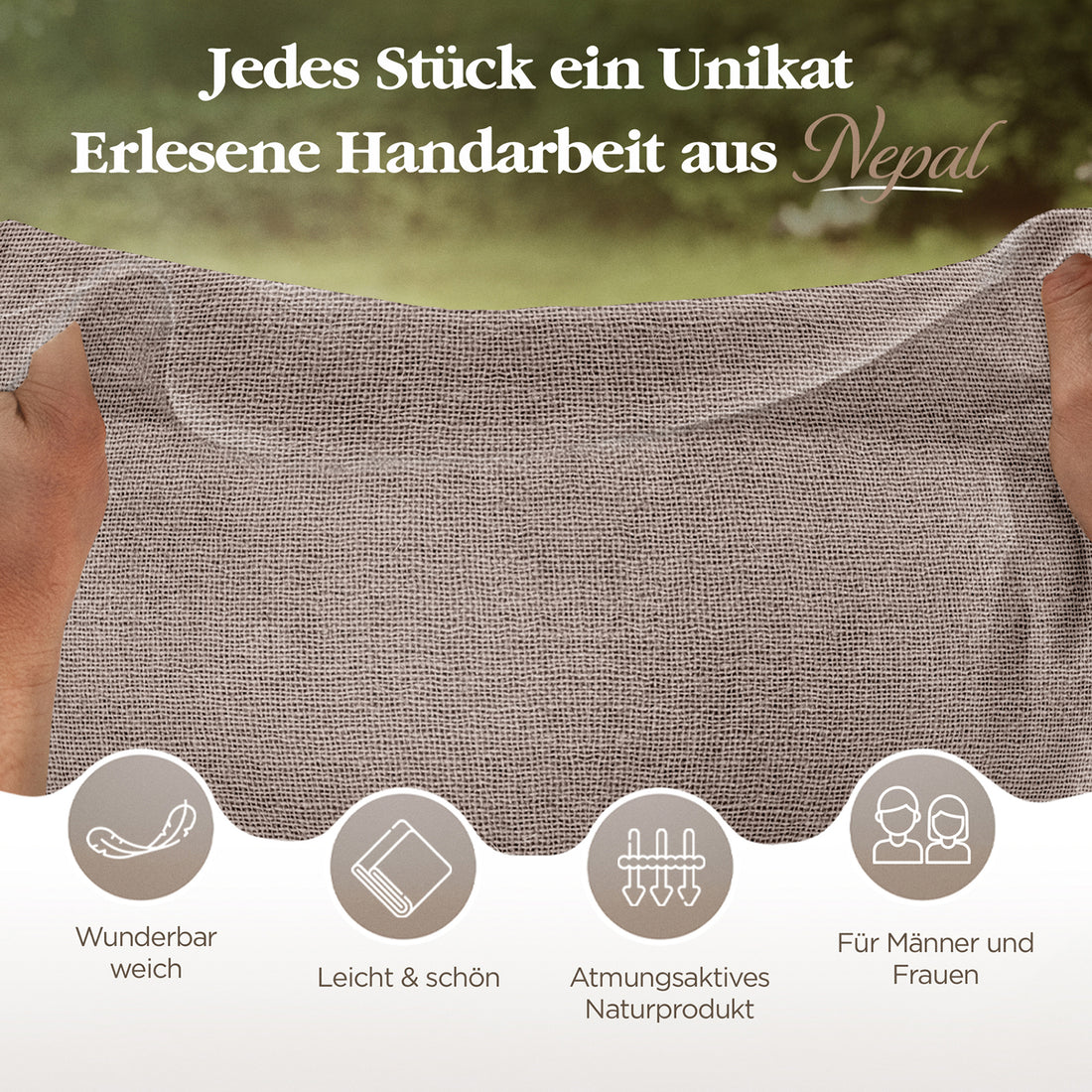 Kaschmirtuch grau einfarbig