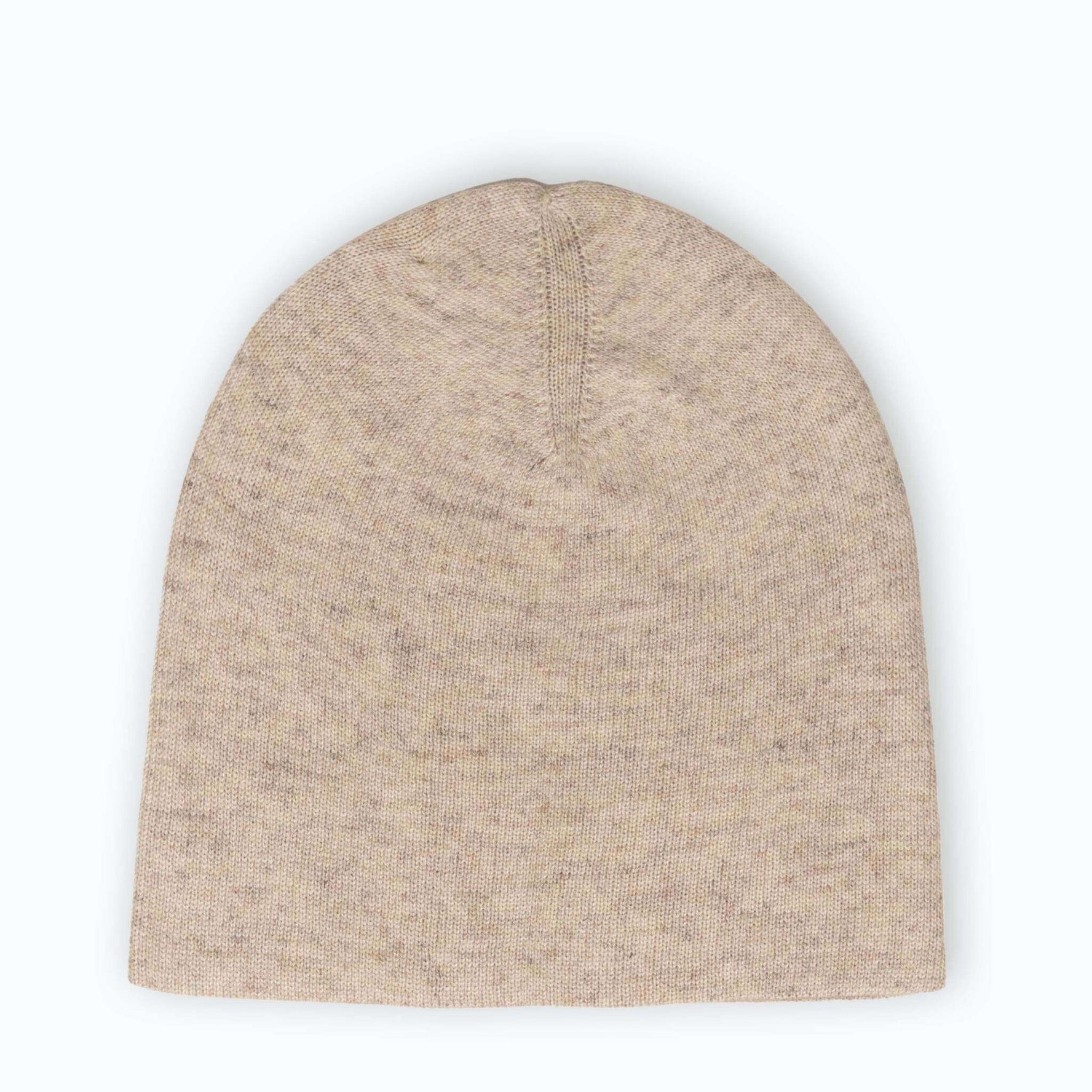 Kaschmirmütze Beanie glatt beige